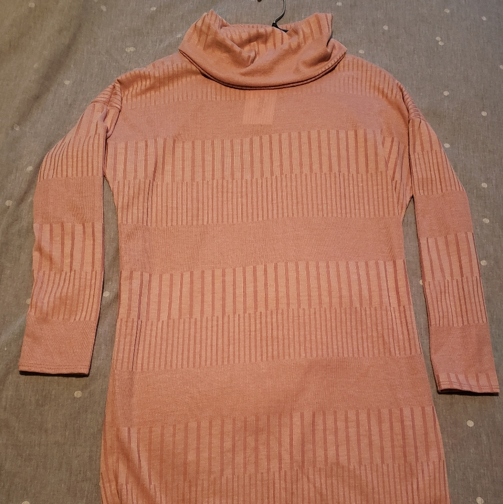 Pink Turtleneck Tunic